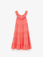 Load image into Gallery viewer, Zara Midi Dress Black- This billowy straight dress with a fluted hem features large  pleated sleeves that are flared at the cuffs.