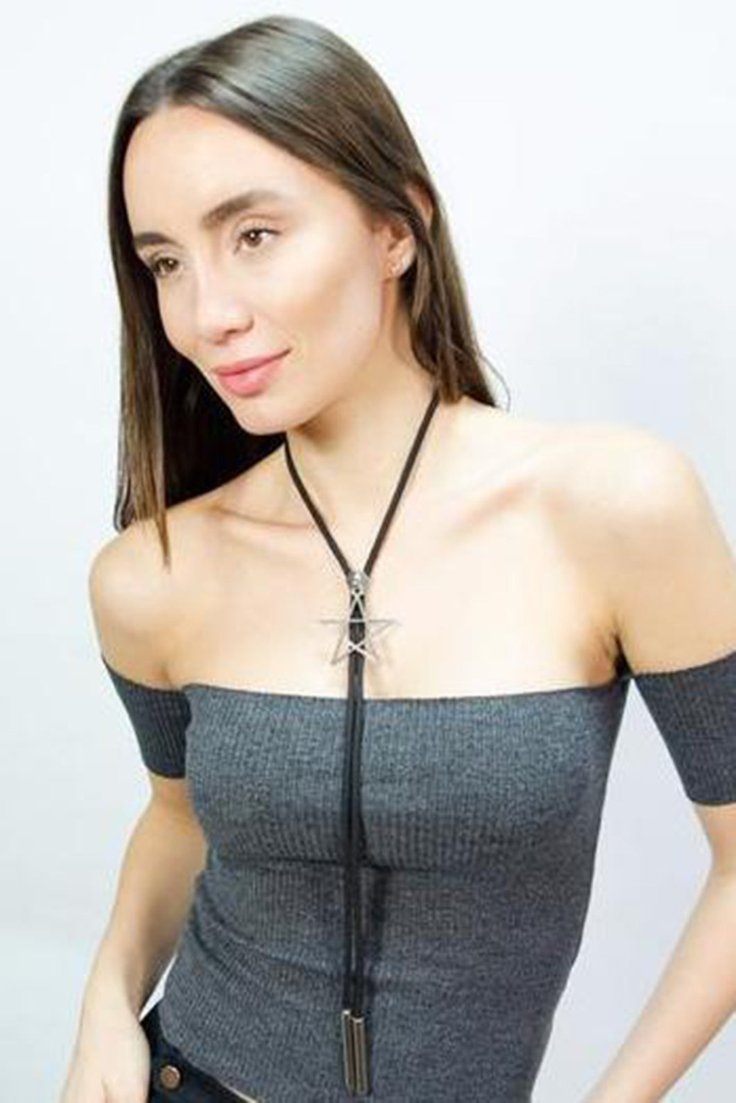 Star Drop Chain Silver