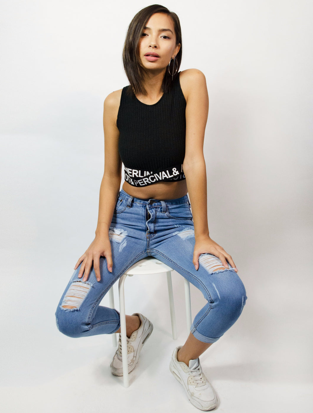 Sporty Bella Crop Top Black