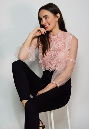 Lacey Macey Crop Top Pink