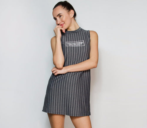 I Dont Want Feelings T-shirt Dress Grey