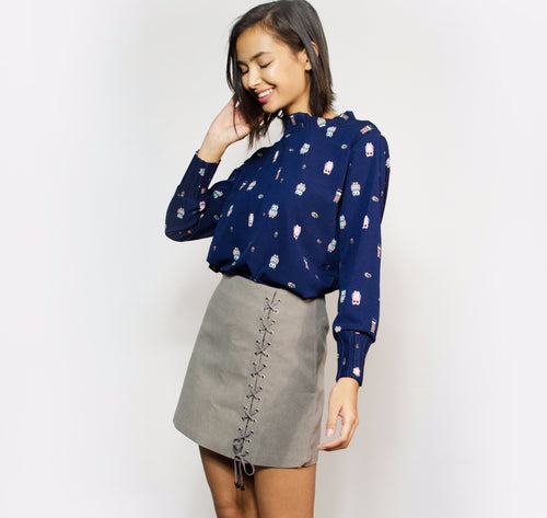 Hoot Hoot Blouse Blue