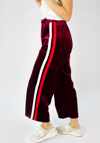 Luxe Velvet Pants Red