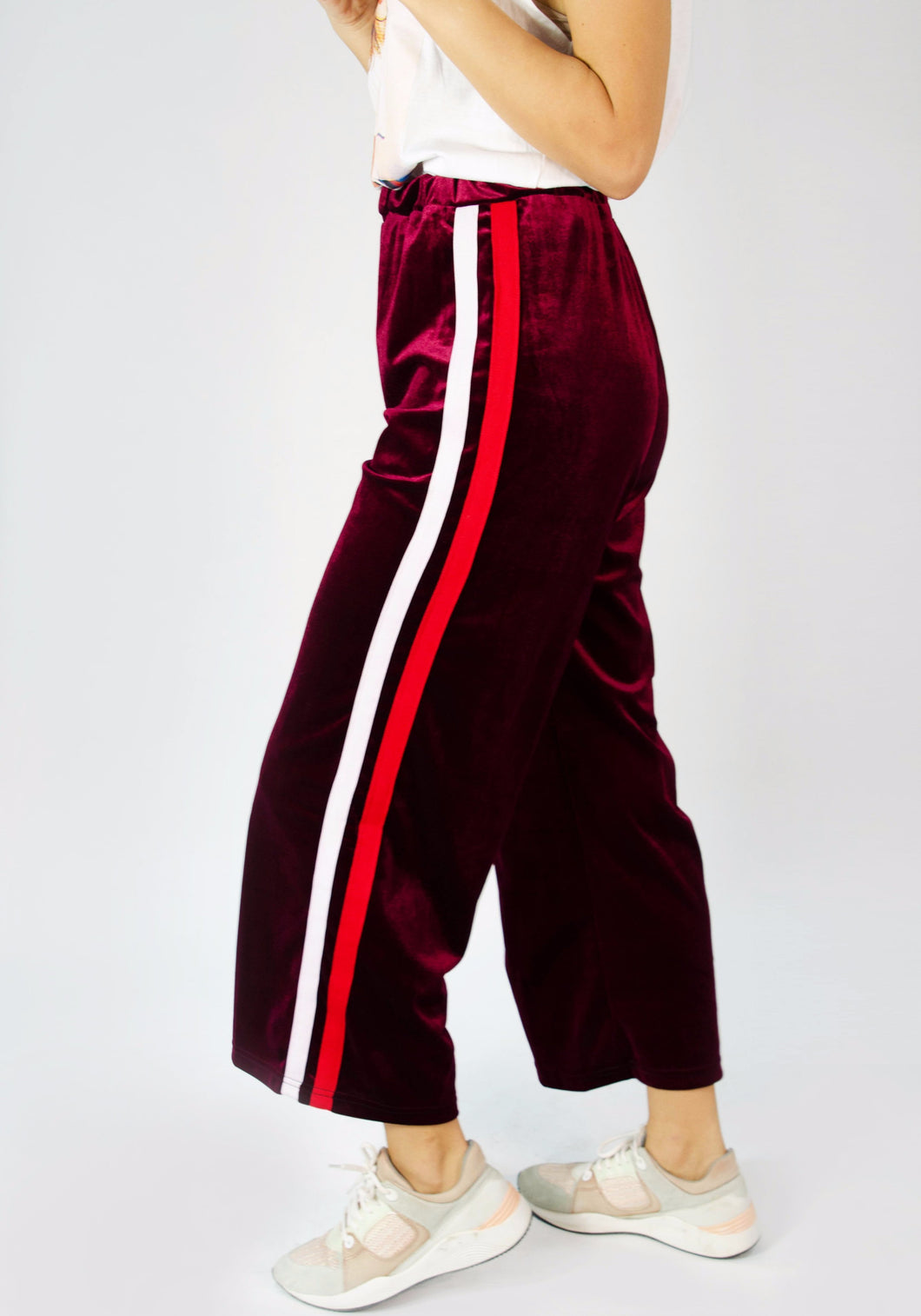 Luxe Velvet Pants Red