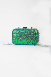 Evening Clutch Minaudiere Green