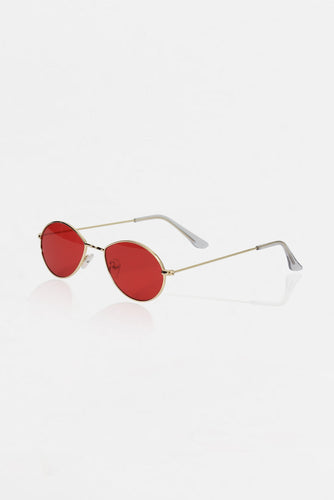 Red Ovoid Frame Sunglasses
