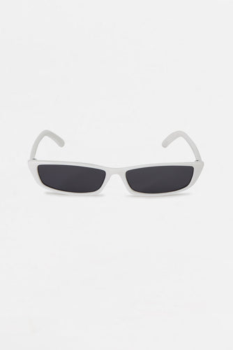 Retro White Frame Square Sunglasses