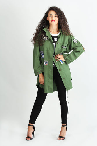 Patched Jacket Green