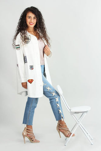 Patched Jacket White