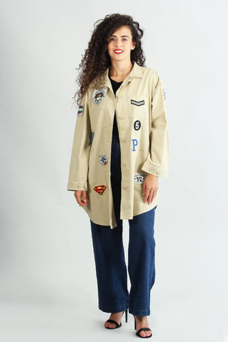 Patched Jacket Beige