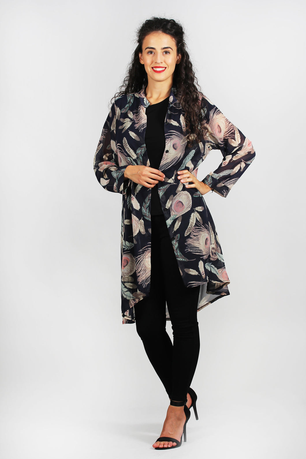 Kimono Print Feathers