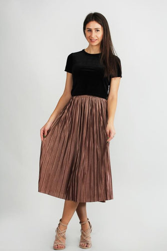 Metallic Skirt Brown