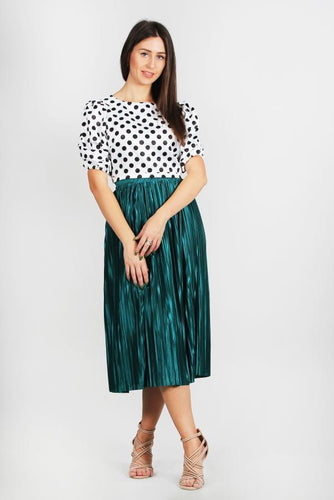 Metallic Skirt Green