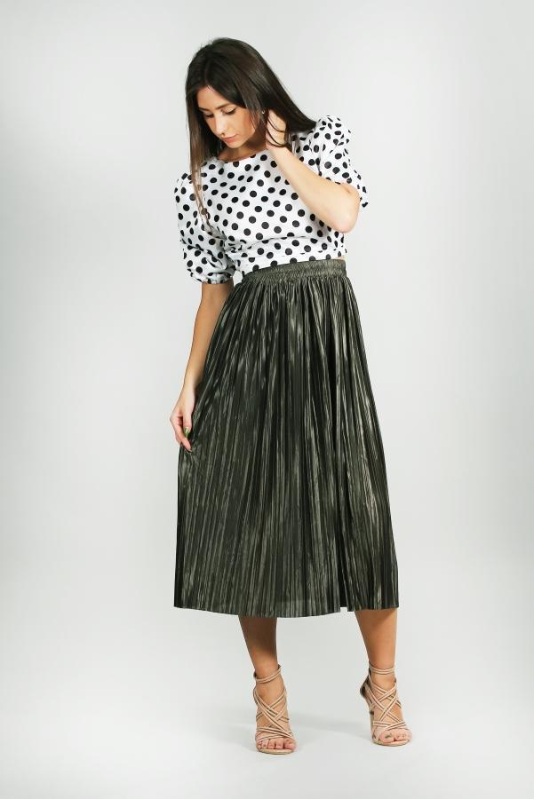 Metallic Skirt Dark Green