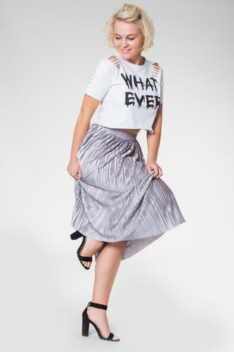 Metallic Skirt Silver