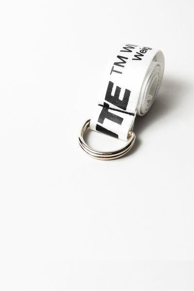 Slogan Belt White