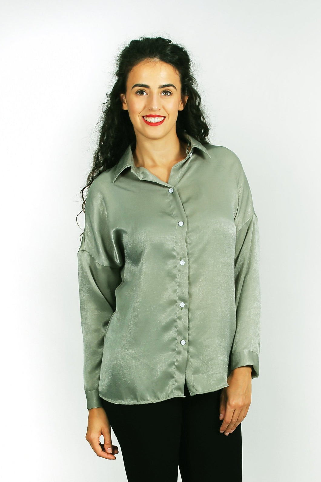 Sheila Shimmer Shirt Green