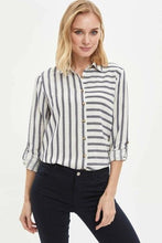 Load image into Gallery viewer, DeFacto Woman Spring Striped Shirts Women Casual Black White Striped Top Shirts Long Sleeve Shirt-K3563AZ20SP