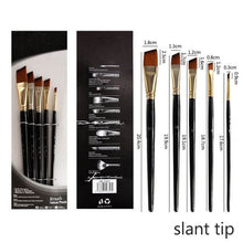 Load image into Gallery viewer, Artist Paint Brush Set 5Pcs High Quality Nylon Hair Wood Black Handle Watercolor Acrylic Oil Brush Painting Art Supplies