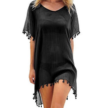 Load image into Gallery viewer, 2020 Hot Cotton Beach Dress Cover Up Fashion Swim Cover-ups Long Sleeve Beachwear Off Shoulder Bikini Women Cover Up Tunic New