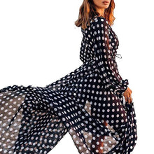 Load image into Gallery viewer, Mesh Cover up saida de praia Pink dot swimsuit cover-ups Kimono summer fashion beach wear women Long beach dress 2020 tunics new