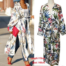 Load image into Gallery viewer, Cotton Beach Cover Up Print Beach Kaftan Women Bikini Cover-ups Beachwear Button Swimsuit Cover Up Dress Robe Beach Tunic