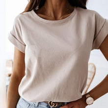 Load image into Gallery viewer, Sexy Off Shoulder Solid Color Blouse Women Shirts 2020 New Summer Short Sleeve Tops Casual Loose Halter Backless Ladies Blouses