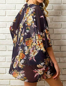 13" Colors Hot Summer Women Floral Kimono Swim Cover-Ups / Female Beach Boho Cardigan Bathing Tops Beach Bikini Cover Up Outfits