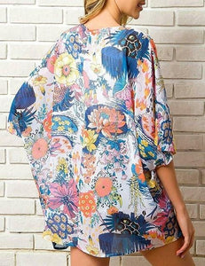 13" Colors Hot Summer Women Floral Kimono Swim Cover-Ups / Female Beach Boho Cardigan Bathing Tops Beach Bikini Cover Up Outfits