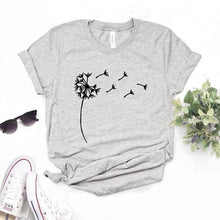 Load image into Gallery viewer, Wildflower Dandelion Print Women tshirt Cotton Casual Funny t shirt Gift For Lady Yong Girl Top Tee