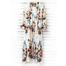 Load image into Gallery viewer, Cotton Beach Cover up Print Bathing suit cover up Swimwear Women Summer Dress Kaftan Robe de Plage Saida de Praia Tunics Pareo