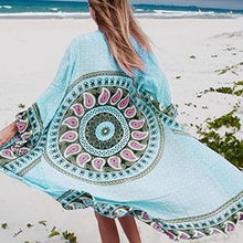 Load image into Gallery viewer, Cotton Beach Cover up Print Bathing suit cover up Swimwear Women Summer Dress Kaftan Robe de Plage Saida de Praia Tunics Pareo