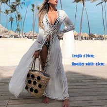 Load image into Gallery viewer, Cotton Beach Cover up Print Bathing suit cover up Swimwear Women Summer Dress Kaftan Robe de Plage Saida de Praia Tunics Pareo