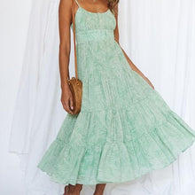 Load image into Gallery viewer, Summer Dress Women Casual Long Dress 2020 Loose Chiffon Dresses Lady Beach Ruffles Dress V Neck Boho Dress Sexy Party Maxi Dress