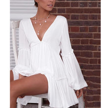 Load image into Gallery viewer, Summer Dress Women Casual Long Dress 2020 Loose Chiffon Dresses Lady Beach Ruffles Dress V Neck Boho Dress Sexy Party Maxi Dress