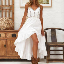 Load image into Gallery viewer, Summer Dress Women Casual Long Dress 2020 Loose Chiffon Dresses Lady Beach Ruffles Dress V Neck Boho Dress Sexy Party Maxi Dress