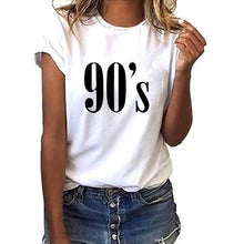 Load image into Gallery viewer, Short-Sleeved O-Neck Summer Top Short Sleeve Funny T Shirts Women Ulzzang Harajuku Tees Vogue Leaf Print Tshirt