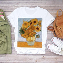 Load image into Gallery viewer, Women 2020 Summer Short Sleeve Floral Flower Fashion Lady T-shirts Top T Shirt Ladies Womens Graphic Female Tee T-Shirt
