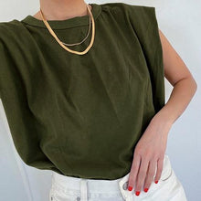 Load image into Gallery viewer, Spring Summer White Loose Sleeveless Top Women O Neck Camis Casual Basic Sport Vest Tops Female Streetwear Tank Tops Knitte 2020