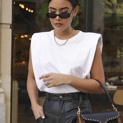Spring Summer White Loose Sleeveless Top Women O Neck Camis Casual Basic Sport Vest Tops Female Streetwear Tank Tops Knitte 2020