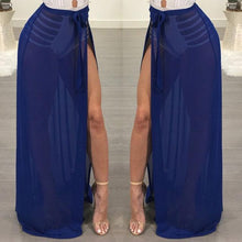 Load image into Gallery viewer, Women Sexy Bikini Cover Up Swimsuit Swimwear Beach Shirt Sarong Chiffon See Through Bathing Suit Cool Bandage Closed Swimwear