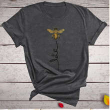 Load image into Gallery viewer, Hillbilly Women Bee Kind T-shirt Aesthetics Graphic Short Sleeve Cotton Polyester T Shirts Female Camisetas Verano Mujer 2019