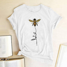 Load image into Gallery viewer, Hillbilly Women Bee Kind T-shirt Aesthetics Graphic Short Sleeve Cotton Polyester T Shirts Female Camisetas Verano Mujer 2019