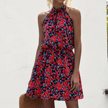 Load image into Gallery viewer, Summer Elegant Sexy beach long Dress Women 2020 Fashion Print Flowers Polka-dot strap Ladies Halter boho dress women vestidos