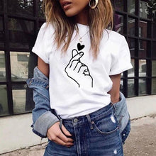 Load image into Gallery viewer, Women&#39;s t-shirt Harajuku love t shirt women feminina ladies Than heart ulzzang graphic t shirts women 2019 summer femme clothes