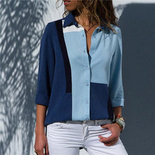 Load image into Gallery viewer, Aachoae Women Blouses 2020 Fashion Long Sleeve Turn Down Collar Office Shirt Blouse Shirt Casual Tops Plus Size Blusas Femininas
