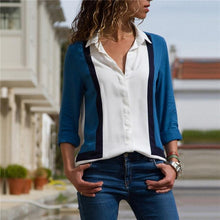 Load image into Gallery viewer, Aachoae Women Blouses 2020 Fashion Long Sleeve Turn Down Collar Office Shirt Blouse Shirt Casual Tops Plus Size Blusas Femininas