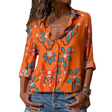Load image into Gallery viewer, Aachoae Women Blouses 2020 Fashion Long Sleeve Turn Down Collar Office Shirt Blouse Shirt Casual Tops Plus Size Blusas Femininas