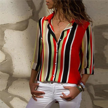 Load image into Gallery viewer, Aachoae Women Blouses 2020 Fashion Long Sleeve Turn Down Collar Office Shirt Blouse Shirt Casual Tops Plus Size Blusas Femininas
