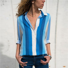 Load image into Gallery viewer, Aachoae Women Blouses 2020 Fashion Long Sleeve Turn Down Collar Office Shirt Blouse Shirt Casual Tops Plus Size Blusas Femininas